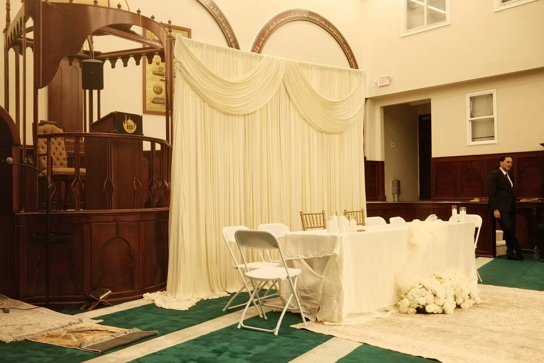 Nikah stage at the masjid