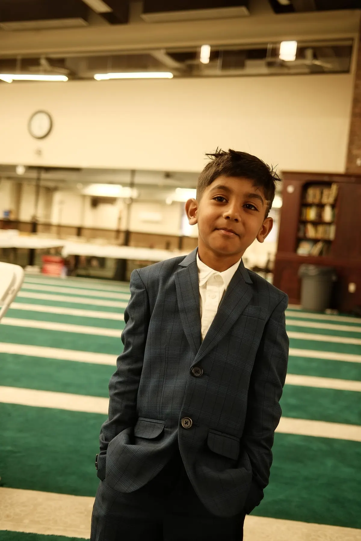Young guest in a suit